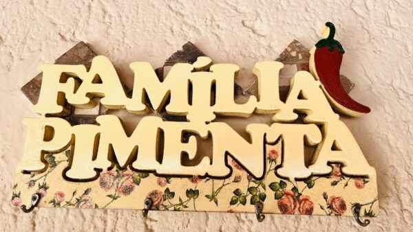 Placa decorativa / porta chaves Família MDF 15mm - Imagem 3